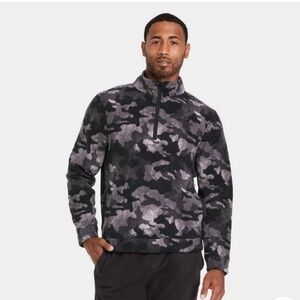𝅺ALL In Motion New Men's Micro Fleece Grey Camo Athletic Sweatshirt